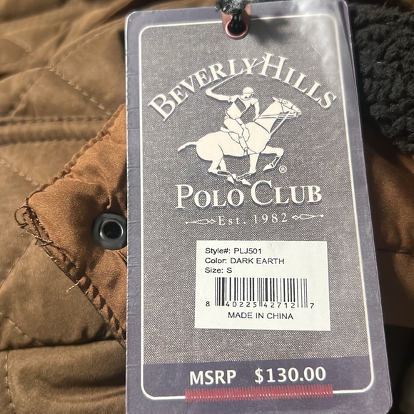 New Beverly Hills Polo Club brown jacket NWT - Picture 5 of 5